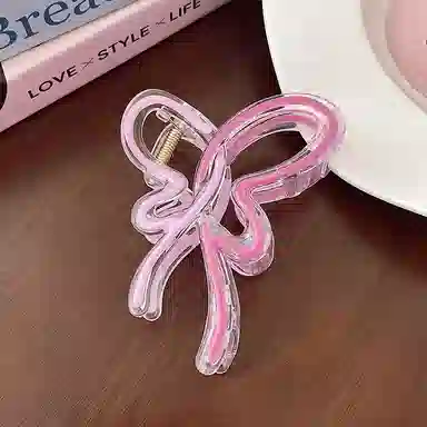 水中玉 渐变色蝴蝶抓夹女大号鲨鱼夹高级感后脑勺发量多发卡简约夹子头饰 发夹 女款