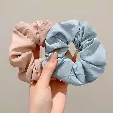 水中玉 韩系奶油色蓬松海绵大肠发圈高级感扎头发发绳头饰 皮筋 头绳 女款