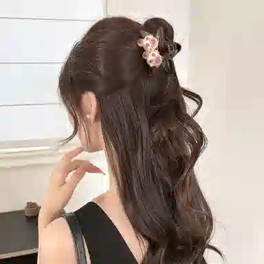 水中玉 可爱猫咪抓夹小号鲨鱼夹后脑勺发卡发量少夹子头饰 亚克力 发夹 女款