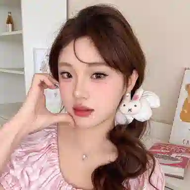 水中玉 卡通兔子波点花朵大肠可爱甜美扎头发发绳发饰 布艺 发圈 女款