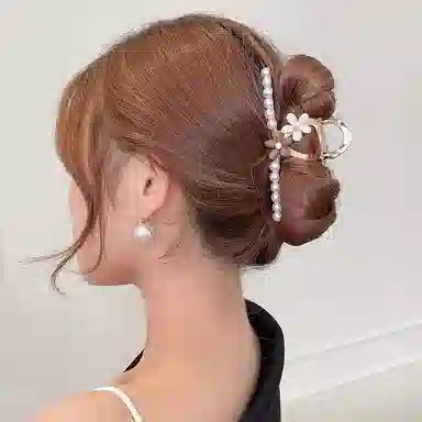 水中玉 抓夹夏季大号鲨鱼夹后脑勺金属发卡夹子 发夹 女款