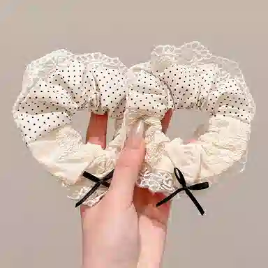 水中玉 蝴蝶结大肠发圈可爱甜美高弹力扎头发绳高级感夏日头饰 皮筋 头绳  女款