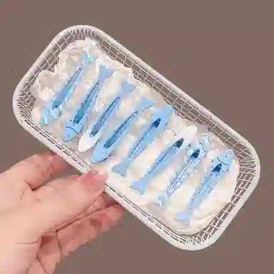 水中玉 可爱小鱼边夹卡通侧边刘海碎发发卡头饰高级感鸭嘴夹子发饰 合金 发夹 女款