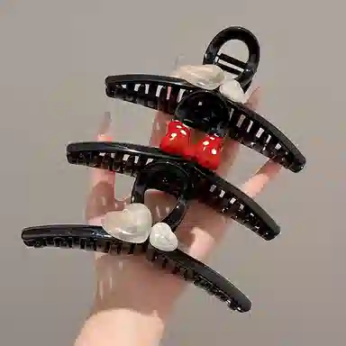 水中玉 韩版大号抓夹高级感后脑勺盘发鲨鱼夹子发量多发卡发饰 亚克力 发夹 女款