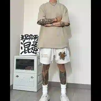 美式潮牌篮球户外宽松舒适百搭五分裤运动短裤 男女同款