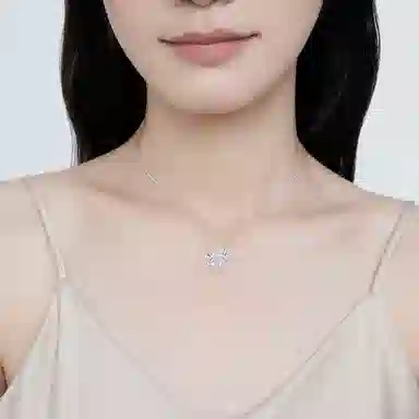 【纯银999|免费刻字】 凤祥囍事 老凤祥 璀璨闪耀星光蝴蝶结 轻奢小众设计甜美可爱梦幻轻奢时尚百搭高级感锁骨链#好运 足银 项链 女款