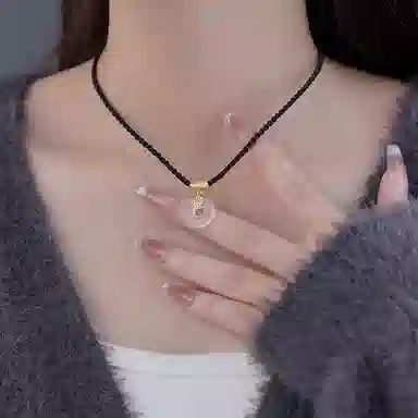 【999足银】 凤祥囍事 老凤祥 福运祥云福字平安新中式国潮复古风轻奢显气质优雅#好运 玉髓 项链 男女同款情侣款