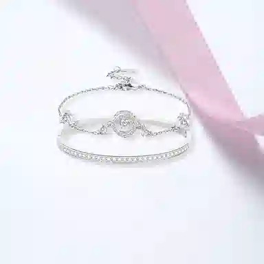 【跳动的心|S999银】 凤祥囍事 老凤祥 璀璨三秒心动套装 轻奢设计精致叠戴手链爆闪手镯 气质恋爱表白气氛高级生日#好运 纯银 项链 女款