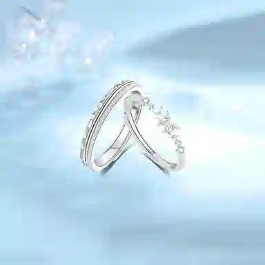 【999纯银|免费刻字】 凤祥囍事 老凤祥 蝶舞永恒对戒 恋爱告白 轻奢小众设计 浪漫蝴蝶 钟爱久久 学生通勤百搭 足银 戒指 男女同款情侣款