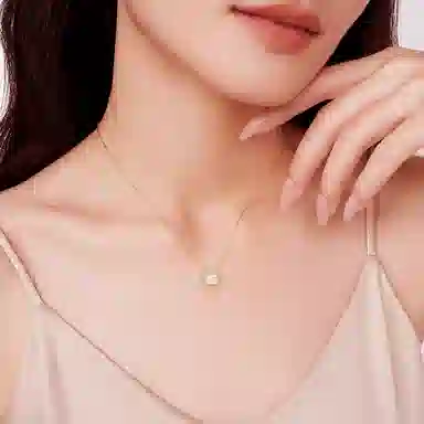 凤祥囍事 【老凤祥】平安流苏 时尚小众新中式 清冷高级设计极简百搭显气质优雅时髦贵气感 #好运 玉髓 项链 女款