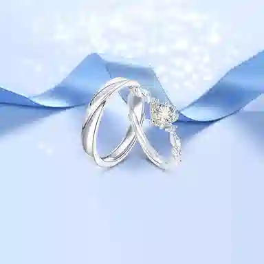 【999纯银|钟爱久久】 凤祥囍事 老凤祥 莫比乌斯系列 热恋约会对戒 一对可调节 真爱永恒 爱的承诺 轻奢告白礼盒 足银 戒指 男女同款情侣款