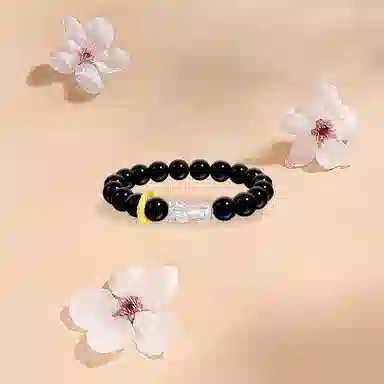 【纯银999 | 招财貔貅】 凤祥囍事 老凤祥 优雅浪漫温柔小众设计简约学生日常轻奢高级感经典百搭上岸浪漫约会 黑曜石 手串 男女同款情侣款