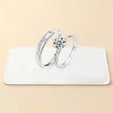 【纯银999 | 爆闪】 凤祥囍事 老凤祥 经典百搭小众设计精致简约爱意满满学生日常轻奢甜蜜高级感开口可调节 足银 戒指 男女同款情侣款