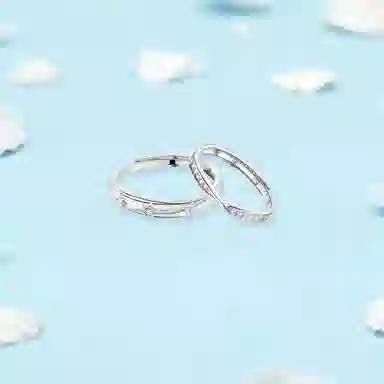 【纯银999】 凤祥囍事 老凤祥 经典精致小众设计百搭爱意满满高级感学生日常简约轻奢甜蜜开口可调节 足银 戒指 男女同款情侣款