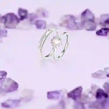 【纯银999 | 爆闪】 凤祥囍事 老凤祥 经典百搭小众设计简约精致爱意满满学生日常轻奢甜蜜高级感开口可调节 足银 戒指一对 男女同款情侣款