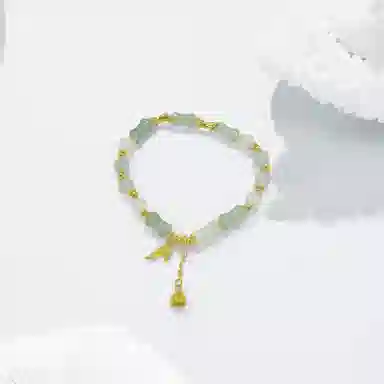 凤祥囍事 铃兰花竹节节节高升 竹报平安 复古小众新中式 高级设计极简百搭显气质贵气感 #好运 天山翠 手串 男女同款情侣款