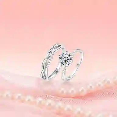 【纯银999 | 爆闪】 凤祥囍事 老凤祥 经典百搭时尚小众设计爱意满满学生日常简约轻奢甜蜜高级感开口可调节 足银 戒指 男女同款情侣款