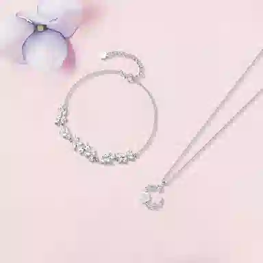 【纯银999 | 星月系列】 凤祥囍事 老凤祥 经典百搭小众设计轻奢高级感精致简约时尚学生日常通勤约会温柔气质可调节锁骨链 足银 项链 女款