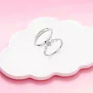 【纯银999】 凤祥囍事 老凤祥 经典精致小众设计百搭爱意满满学生日常简约轻奢闪耀甜蜜高级感开口可调节 足银 戒指 男女同款情侣款