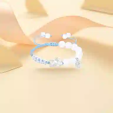 【999足银】 凤祥囍事 老凤祥 迎财纳福貔貅宝宝手链 财源滚滚转运招财纳福吞金兽 新中式国潮轻奢大牌学生百搭编织手饰好运 玉髓 手绳 女款