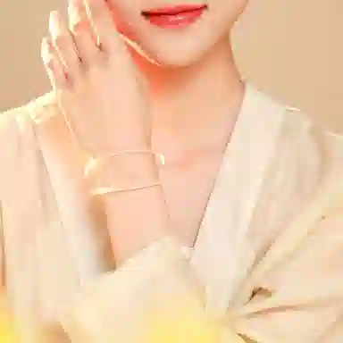 凤祥囍事 老凤祥温柔 如月如岚 古风仙意中式古风 百搭#好运 玉髓 手镯 女款
