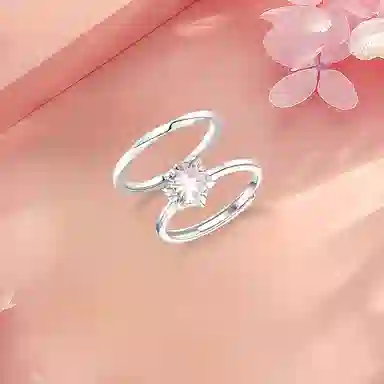 【纯银999 | 爆闪】 凤祥囍事 老凤祥 经典百搭小众设计简约时尚爱意满满学生日常轻奢精致高级感开口可调节#好运 足银 戒指 男女同款情侣款