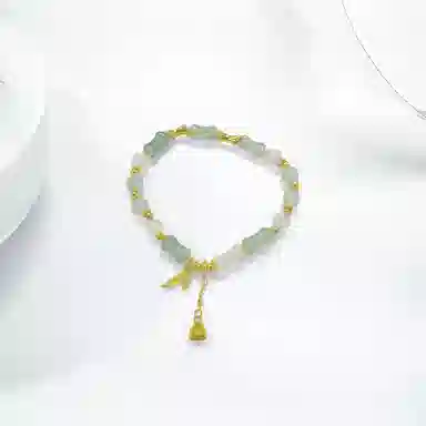 凤祥囍事 铃兰花竹节节节高升 竹报平安 复古小众新中式 高级设计极简百搭显气质贵气感 #好运 天山翠 手串 男女同款情侣款