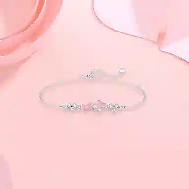 【纯银999 | 闪耀蝴蝶】 凤祥囍事 老凤祥 优雅浪漫温柔小众设计简约学生日常轻奢经典百搭高级感通勤浪漫约会可调节#好运 足银 手链 女款