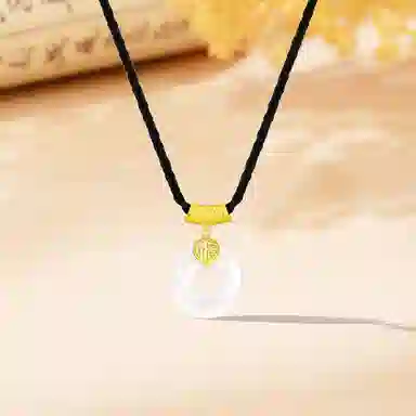 【999足银】 凤祥囍事 老凤祥 福运祥云福字平安新中式国潮复古风轻奢显气质优雅#好运 玉髓 项链 男女同款情侣款