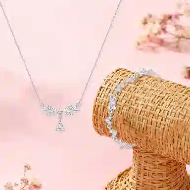 【纯银999 | 星光蝴蝶结】 凤祥囍事 老凤祥 优雅浪漫温柔小众设计简约学生日常轻奢高级感经典百搭通勤浪漫约会可调节#好运 足银 手链 女款