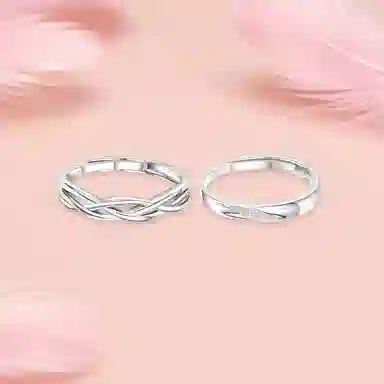 【纯银999】 凤祥囍事 老凤祥 经典百搭小众设计简约时尚闪耀星河爱意满满学生日常轻奢甜蜜高级感开口可调节 足银 戒指 男女同款情侣款