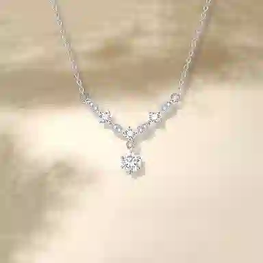 【999足银|爆闪】 凤祥囍事 老凤祥 璀璨星光闪耀点缀 轻奢精致简约原创设计 日常通勤约会百搭 恋爱告白礼盒 甜蜜饰爱#好运 纯银 项链 女款