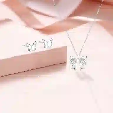 【纯银999 | 蝴蝶结】 凤祥囍事 老凤祥 小众设计高级感经典百搭简约学生日常精致轻奢通勤约会温柔气质可调节锁骨链#好运 足银 项链 女款