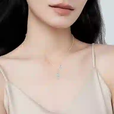 【足银999|爆闪】 凤祥囍事 老凤祥 甜美幸运星 超闪梦幻轻奢小众设计高级感 可爱温柔氛围感璀璨闪耀 少女心锁骨链 #好运 纯银 项链 女款