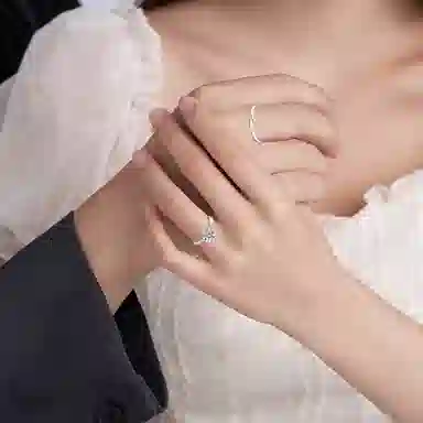 【纯银999 | 爆闪】 凤祥囍事 老凤祥 经典百搭时尚小众设计爱意满满学生日常简约轻奢精致高级感开口可调节 足银 戒指 男女同款情侣款