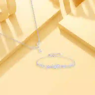 【纯银999 | 穗穗平安】 凤祥囍事 老凤祥 小众设计高级感经典百搭简约学生日常精致轻奢通勤约会温柔气质可调节锁骨链 锆石 项链 女款