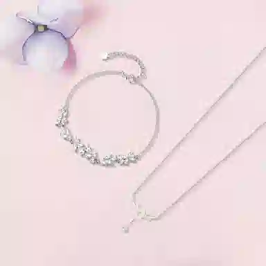 【纯银999 | 山茶花】 凤祥囍事 老凤祥 经典百搭小众精致设计高级感简约时尚轻奢学生日常通勤约会气质温柔可调节锁骨链 足银 项链 女款