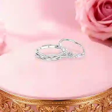 【纯银999】 凤祥囍事 老凤祥 经典时尚小众设计百搭爱意满满女生日常简约轻奢闪耀甜蜜高级感开口可调节#好运 足银 戒指 男女同款情侣款