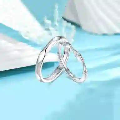 【纯银999|爱有迹可循】 凤祥囍事 老凤祥 钟爱久久对戒开口可调节 轻奢小众钟爱一生真情承诺生日周年告白礼盒 足银 戒指 男女同款情侣款