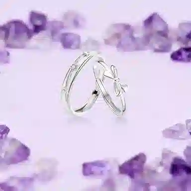 【纯银999】 凤祥囍事 老凤祥 经典精致小众设计百搭爱意满满学生日常简约轻奢蝴蝶结甜蜜高级感开口可调节 足银 戒指 男女同款情侣款