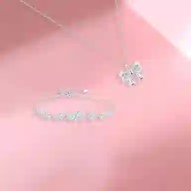 【纯银999 | 蝴蝶结】 凤祥囍事 老凤祥 小众设计高级感经典百搭简约学生日常精致轻奢通勤约会温柔气质可调节锁骨链#好运 足银 项链 女款