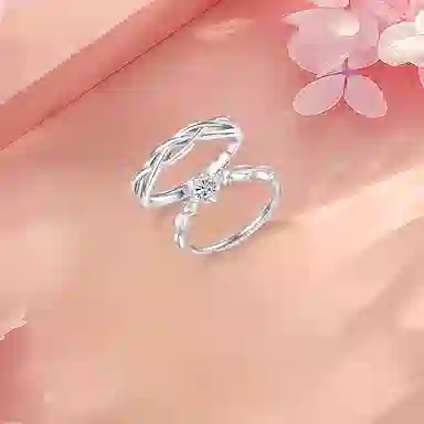 【纯银999】 凤祥囍事 老凤祥 经典时尚小众设计百搭爱意满满女生日常简约轻奢闪耀甜蜜高级感开口可调节#好运 足银 戒指 男女同款情侣款