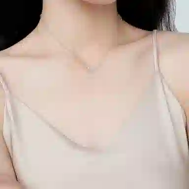 【999足银|爆闪】 凤祥囍事 老凤祥 璀璨星光闪耀点缀 轻奢精致简约原创设计 日常通勤约会百搭 恋爱告白礼盒 甜蜜饰爱#好运 纯银 项链 女款