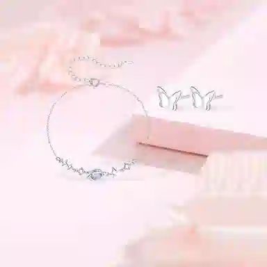 【纯银999 | 星月系列】 凤祥囍事 老凤祥 优雅浪漫温柔小众设计简约学生日常轻奢经典百搭高级感通勤浪漫约会可调节 足银 手链 女款