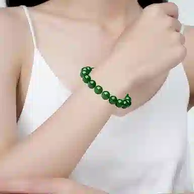 凤祥囍事 老凤祥  转运招财 轻奢把玩 小众新中式国潮 清冷高级设计极简百搭显气质优雅贵气感 #好运 玉髓 玉石手串 男女同款情侣款