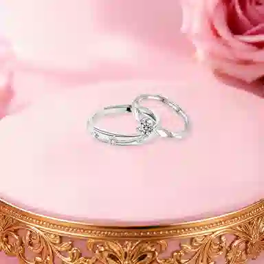 【纯银999】 凤祥囍事 老凤祥 经典精致小众设计百搭爱意满满学生日常简约轻奢高级感甜蜜开口可调节 足银 戒指 男女同款情侣款