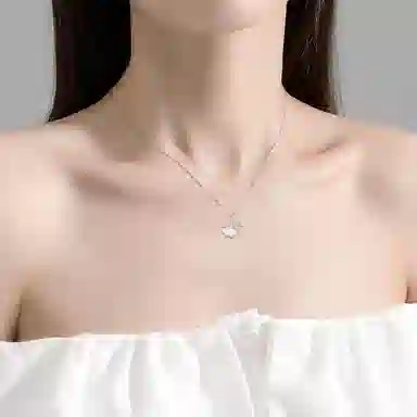 【纯银999 | 三生有杏】 凤祥囍事 老凤祥 经典百搭小众设计精致轻奢高级感简约时尚学生日常通勤约会温柔气质可调节锁骨链 足银 项链 女款