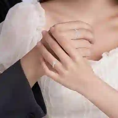 【足银999】 凤祥囍事 老凤祥 四叶草对戒 小众设计精致高颜值独特个性清冷感  开口可调节#好运 纯银 戒指 男女同款情侣款