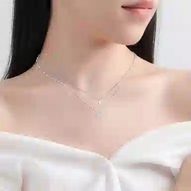 【纯银999 | 星光蝴蝶】 凤祥囍事 老凤祥 小众设计经典百搭高级感学生日常简约精致轻奢通勤极简约会温柔气质可调节锁骨链 足银 项链 女款