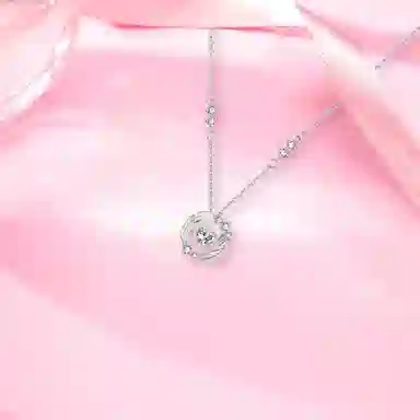 【纯银999 | 羽你相伴】 凤祥囍事 老凤祥 小众设计经典百搭高级感学生日常简约精致轻奢通勤约会温柔气质可调节锁骨链 足银 项链 女款